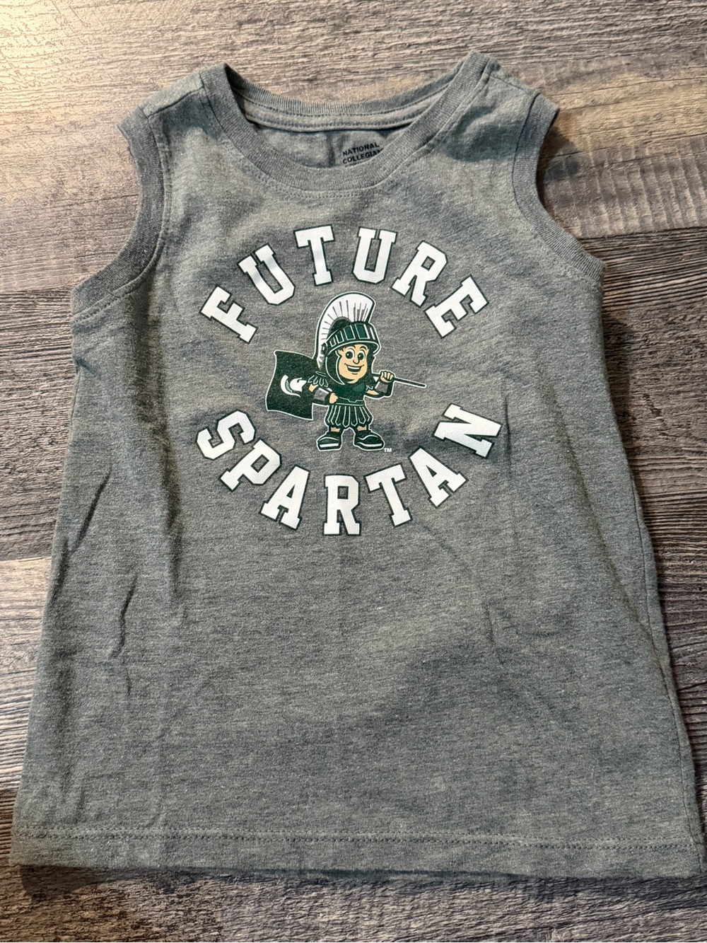 Michigan State Spartans Toddler Gray Sleeveless Tank Top Size 3T NCAA Tank